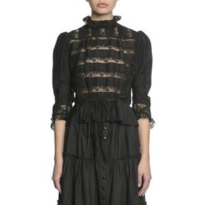 Marc Jacobs Sasha Black Lace The Victorian Blouse